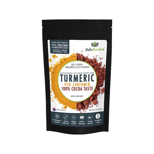 95% Curcumin Extract Cocoa Flavour | Organic Turmeric Black Pepper 125g